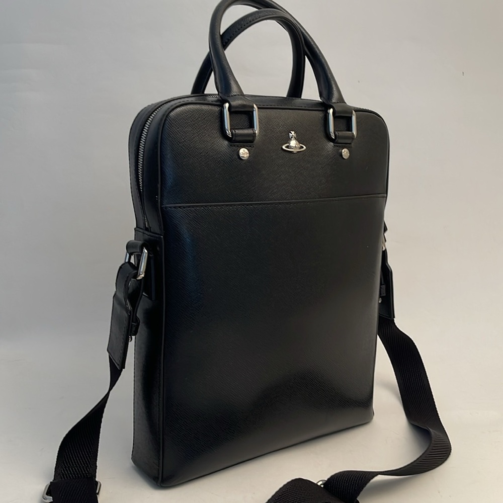 Vivienne Westwood "KENT TOTE NAG BLACK" -SILVER TONE HARDWARE -BRAND NEW AW17